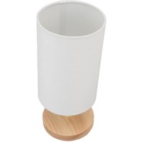 Ej.life - Nachttischlampe Holzsockel Nachttischlampe mit Stofflampenschirm für Schlafzimmer EU-Stecker 110‑240 v Weiße Nachttischlampe Ej.life - Nachttischlampe Holzsockel Nachttischlampe mit Stofflampenschirm für Schlafzimmer EU-Stecker 110‑240 v Weiße Nachttischlampe von EJ.LIFE