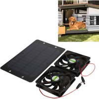 Ej.life - Solar Ventilator, 10 w Wasserdichtes Solarpanel Und 12 v 2 a, 2 Stück, Silikon-Kunststoff-Hochgeschwindigkeits-Solarventilator, Tragbarer von EJ.LIFE