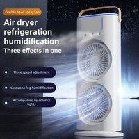 Ej.life - Turmventilator mit Doppelkopf und Luftbefeuchter – 90°-Drehung und RGB-Licht – wiederaufladbar und tragbar – Zuhause/Büro/auf Reisen Ej.life - Turmventilator mit Doppelkopf und Luftbefeuchter – 90°-Drehung und RGB-Licht – wiederaufladbar und tragbar – Zuhause/Büro/auf Reisen von EJ.LIFE