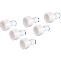Ej.life - Wasserfilter Schnellkupplung, 6 St¨¹ck 1/4 Rohr Od auf 1/2 Buchse Push In Schnellkupplung Umkehrosmose Wasserfilter f¨¹r Zuhause Ej.life - Wasserfilter Schnellkupplung, 6 St¨¹ck 1/4 Rohr Od auf 1/2 Buchse Push In Schnellkupplung Umkehrosmose Wasserfilter f¨¹r Zuhause von EJ.LIFE