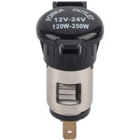 Jeffergarden 12–24 v Zigarettenanzünder-Adapter, Zigarettenanzünder-Buchse, für Auto und Motorrad von ROSVOLA