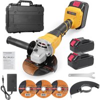 Ej.life - 21 v Akku-Winkelschleifer, 125 mm Winkelschleifer, 9000 U/min, bürstenloser Winkelschleifer mit Antivibrationsgriff, Akku-Schleifgerät mit von EJ.LIFE