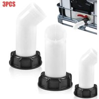 Ej.life - 3 Stück Ablasstülle mit Mutter, ibc 1000 l, 60 mm, Wassertankdüse, Ventilanschluss, Verlängerungsschlauch, Düsenadapter, IBC-Wassertank, von EJ.LIFE