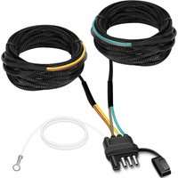 Ej.life - 4-poliger 5-adriger Anhängerlicht-Kabelbaum, 22 Fuß 18 awg Brems-Blinker-Verlängerungskabel, für Wohnmobile mit PVC-beschichtetem von EJ.LIFE