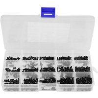 480 stücke Schrauben Set M2 M2.5 M3 Innensechskantschrauben Senkkopfschrauben Schwarz Kohlenstoffstahl Hex Senkkopfschraube Mutter Sortiment Kit von EJ.LIFE