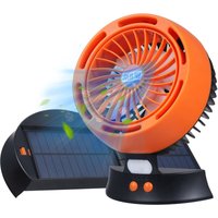 5-W-Solarventilator, Campingventilator mit Solarpanel, tragbarer Ventilator mit 4 Geschwindigkeiten, USB-Tischventilator, wiederaufladbarer von EJ.LIFE