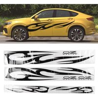 Ej.life - Auto Auto Karosserie Seitenaufkleber, PVC-Karosserie-Streifen-Aufkleber-Aufkleber , 3pcs Auto-Karosserie-Aufkleber Flammen-Abziehbilder von EJ.LIFE