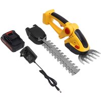 Ej.life - Focket Akku-Grasschere und Strauchschneider, 2-in-1-Handheckenschere, Elektrischer Rasentrimmer mit 1500-mAh-Akku und Ladegert Im von EJ.LIFE