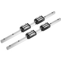 Linearführungsschiene, 2 Stück HG15-400mm Linearführungsschiene mit 4 Stück schwarzen HGH15 Linearlagergleitblöcken von EJ.LIFE