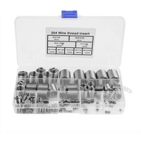 Ej.life - M5 M6 M8 M10 M12 M14 M16 304 Gewindeeinsätze Edelstahl Reparatureinsatz mit Gewinde Sortiment Spiraldraht Schrauben mit Kunststoffgehäuse von EJ.LIFE