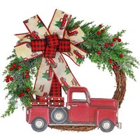 Roter LKW-Weihnachtskranz, Herbstkranz für Bauernhaus-Haustürdekorationen, Herbsternte, Halloween, Erntedankfest - Ej.life Roter LKW-Weihnachtskranz, Herbstkranz für Bauernhaus-Haustürdekorationen, Herbsternte, Halloween, Erntedankfest - Ej.life von EJ.LIFE