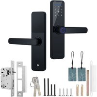 Smart Lock Fingerabdruck-Türschloss mit APP, Fingerabdruck, Karte, Schlüssel und Code Entriegelt, Geeignet für Alle Türen, Unterstützt von EJ.LIFE