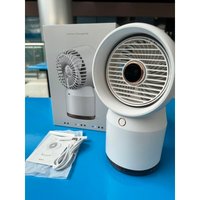 Ej.life - Tragbare Mini-Klimaanlage von : USB-Ventilator + Luftbefeuchter + Nachtlicht – 4 Geschwindigkeiten – Typ-C wiederaufladbar – Büro & Reisen von EJ.LIFE