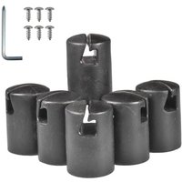 Trampolin-Rohrkappen – Dicke und robuste Endkappen für Trampolinstangen, Ersatzschutz für obere Ringsysteme aus Flachstahlblech, schwarz Trampolin-Rohrkappen – Dicke und robuste Endkappen für Trampolinstangen, Ersatzschutz für obere Ringsysteme aus Flachstahlblech, schwarz von EJ.LIFE