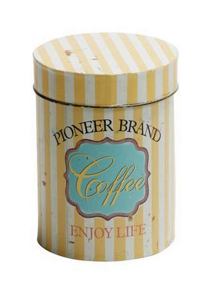 EJA International Aufbewahrungsdose EJA - Dose "Coffee" 1375002 Dekodose Metalldose Kaffeedose Retro von EJA International
