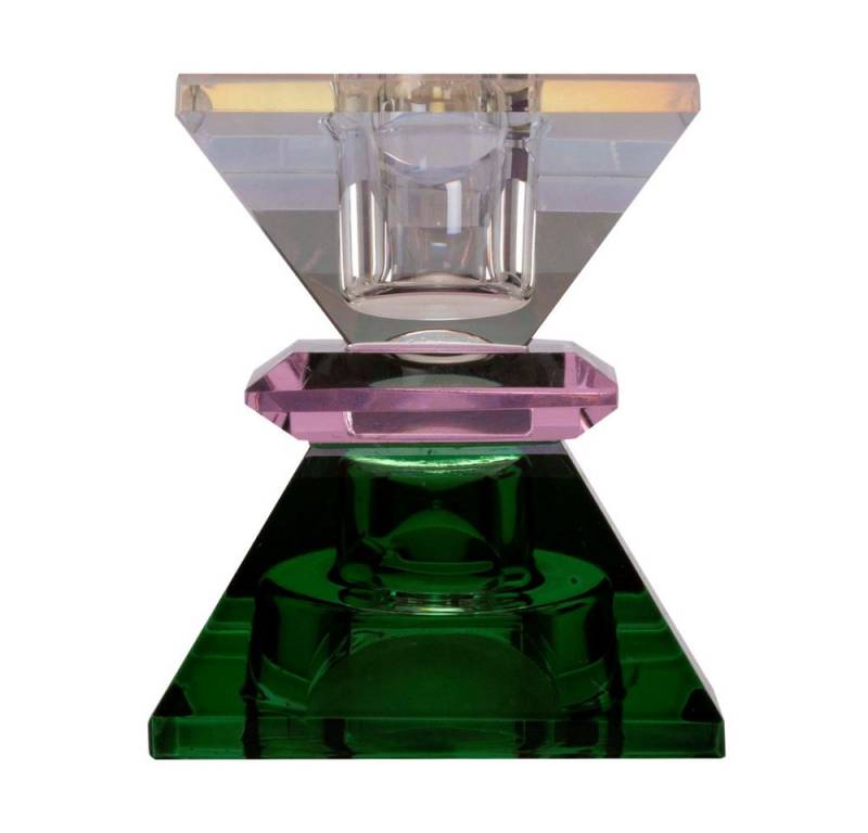 EJA International Kerzenhalter Dioptrics Kristallhalter - Regenbogen, Pink, Dunkelgrün von EJA International