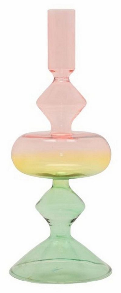 EJA International Kerzenhalter Kerzenhalter Glas - Grün, Pink, Gelb 9x23 von EJA International
