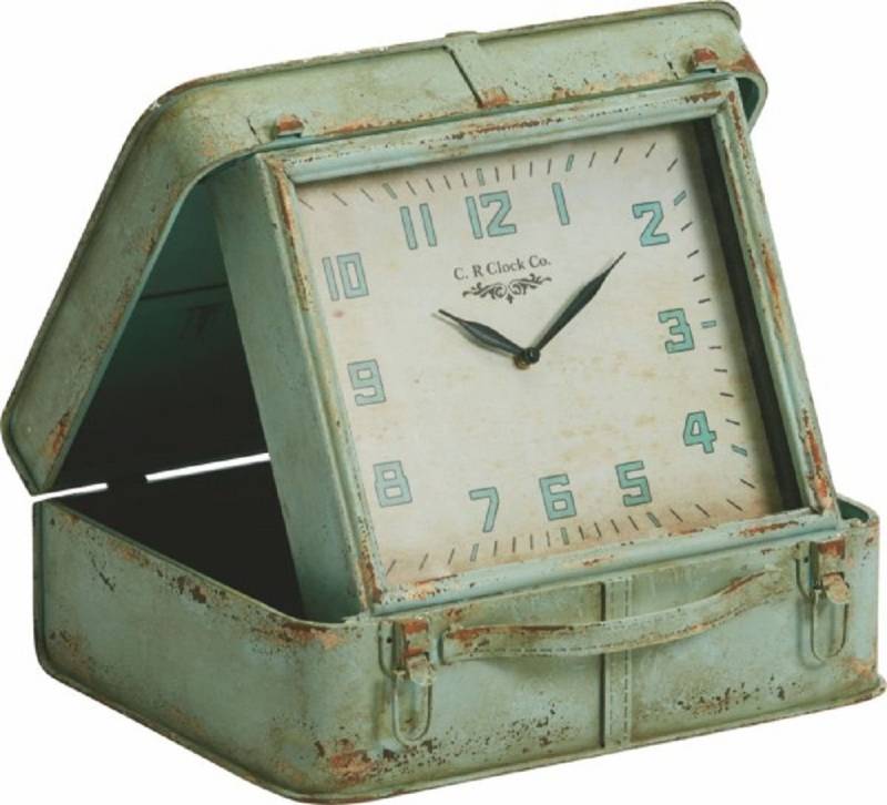 EJA International Uhr EJA Uhr Standuhr Uhr Retro Antik Look Shabby Vintage Kofferuhr 42cm von EJA International