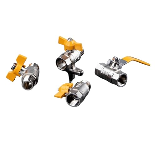 1PCS Kupfer Galvanik verdickt 3/4" Außengewinde x Außengewinde DN20 Innengewinde x Außengewinde Gasventil Eckventil Kugelventil(3P) von EJOVVFIP