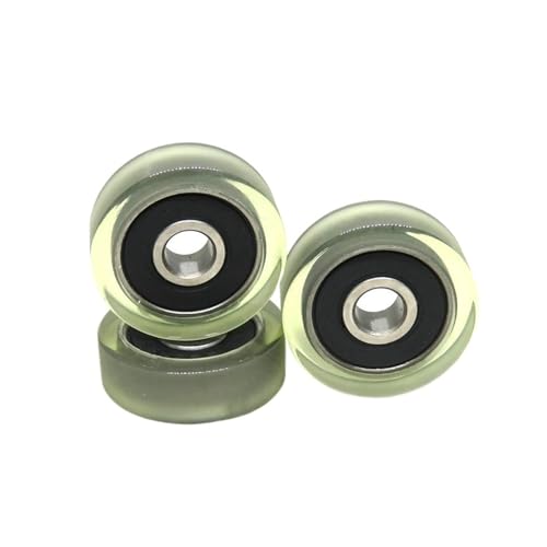 2 Stück PU-beschichtete Rollen mit 24 mm Außendurchmesser und 626RS-Lagern. PU62624-8-Gummilager. 6 x 24 x 8 mm leise Polyurethan-Riemenscheiben for Türen und Fenster von EJOVVFIP