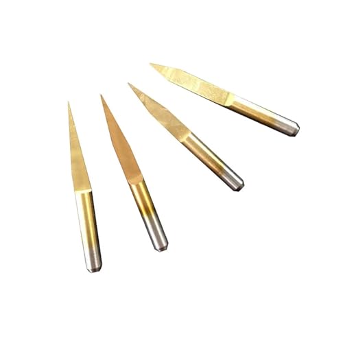 10 stücke 3,175 1/8 Gravur Titan Cutter PCB Gravur Bits CNC Router Werkzeug V Form Titan fräser(3.175x10x0.2) von EJPPDHCO