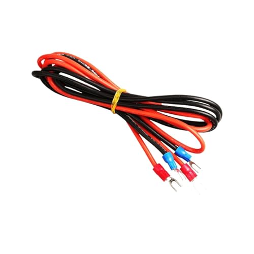 3D-Druckerteile 16# Hochtemperaturdraht 1m 2meter for beheiztes Bett Aluminiumsubstrat 1 schwarze 1 rote Verbindungsleitung(2M Balck and 2M Red) von EJPPDHCO