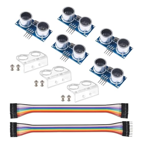 5-teiliges Modul HC-SR04 Abstandssensor mit 3-teiliger Montagehalterung, 2-Draht-Set for Mega R3 MEGA Mega2560 Roboter 5-teiliges Modul HC-SR04 Abstandssensor mit 3-teiliger Montagehalterung, 2-Draht-Set for Mega R3 MEGA Mega2560 Roboter von EJPPDHCO