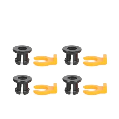 Clip-Rohr Eingebettete Klemmkupplung for Metall-V6-Kühlkörper Hotend Remote Tube 4MM Collet Extruder 3D-Druckerteile(Orange Clip 4set) von EJPPDHCO