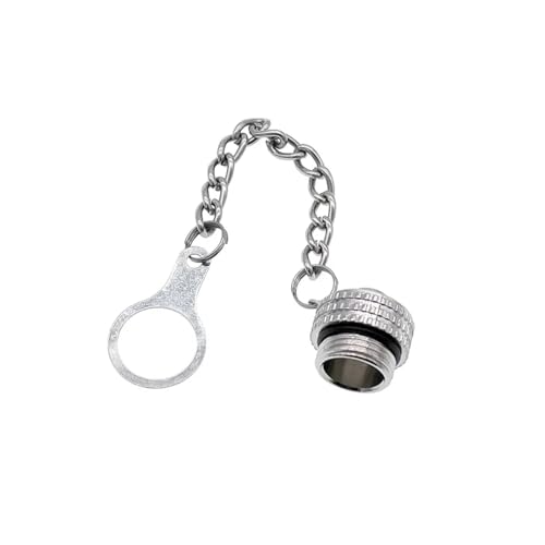 EJPPDHCO 1 STÜCKE M12 Stecker Staubschutz Innengewinde Außengewinde Metall wasserdichte Abdeckung Steckdose Schutzabdeckung Männlich Weiblich Abdeckung(Metal Outer Cover) von EJPPDHCO