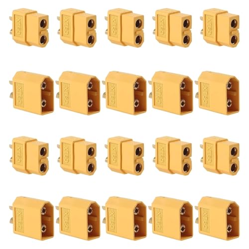 EJPPDHCO Xt60-Anschlüsse, 10 Paar Xt60-Stecker, geeignet for ferngesteuerte Lithium-Polymer-Akku-Netzstecker, Xt60-Stecker und -Buchse EJPPDHCO Xt60-Anschlüsse, 10 Paar Xt60-Stecker, geeignet for ferngesteuerte Lithium-Polymer-Akku-Netzstecker, Xt60-Stecker und -Buchse von EJPPDHCO
