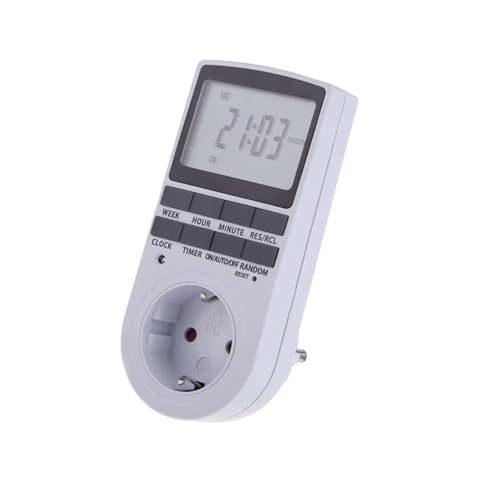 Elektronischer digitaler Zeitschalter UK US AU EU FR Küchentimer 24 Stunden zyklisch programmierbare Zeitsteckdose(US Power Meter) von EJPPDHCO