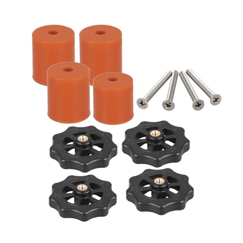 Hochtemperatur-Silikon-Abstandshalter, Hot Bed Leveling Column Platform Level Kit for Ender 3 CR-10 3D-Druckerteile(Brown kit,Leveling Kit 1set) von EJPPDHCO