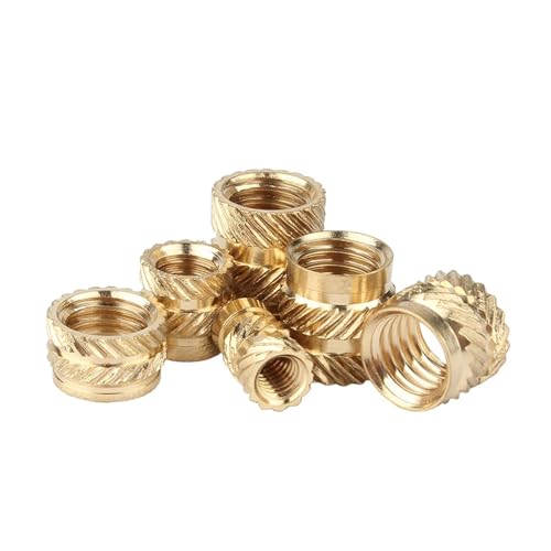 Wärmefixierte Gewindeeinsatzmutter M3 M4 M5 Heißschmelz-Rändelmessingeinsätze Twill-Injektions-Einbettungsmutter for 3D-Druckerteil Vn 2.4(M3x4x4.5 40pcs) von EJPPDHCO
