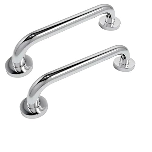 EJUOYO Griffstangen für das Bad 1/2 stücke 30 cm Badezimmer Badewanne Toilette Wand Griff Handlauf Haltegriff Dusche Sicherheit Unterstützung Griff Handtuch Rack Haushaltswaren(Silver-2pcs 30cm) von EJUOYO