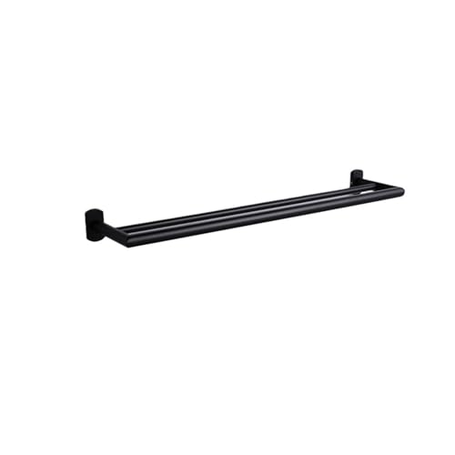 EJUOYO Griffstangen für das Bad Badezimmer-Zubehör-Sets Schwarzer Bademantelhaken Handtuchhalter Bar Rack Bar Regal Seidenpapierhalter Zahnbürstenhalter Haushaltswaren(Duoble Pipe) von EJUOYO