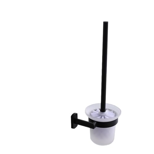 EJUOYO Griffstangen für das Bad Badezimmer-Zubehör-Sets Schwarzer Bademantelhaken Handtuchhalter Bar Rack Bar Regal Seidenpapierhalter Zahnbürstenhalter Haushaltswaren(Toilet Brush) von EJUOYO
