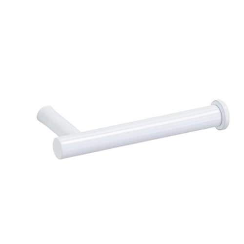 EJUOYO Griffstangen für das Bad Kein Bohren Edelstahl Handtuch Bar Papier Halter Selbst-Adhesive Handtuch Ring Robe Badezimmer Zubehör Set Haushaltswaren(White Paper Holder) von EJUOYO