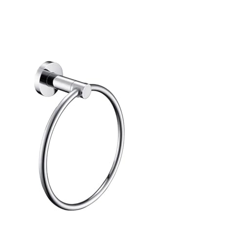 EJUOYO Griffstangen für das Bad Poliert Chrom Edelstahl Wand Montiert Toilettenpapier Halter Handtuch Rack Küche Bad Zubehör Haushaltswaren(Towel Ring A) von EJUOYO