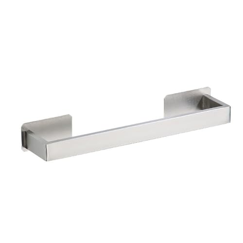 EJUOYO Griffstangen für das Bad Selbstklebende Silberne Badezimmer-Hardware-Zubehör-Set Toilettenpapierhalter Handtuchhalter Haken Badezimmer-Zubehör Haushaltswaren(Silver Towel Bar) von EJUOYO