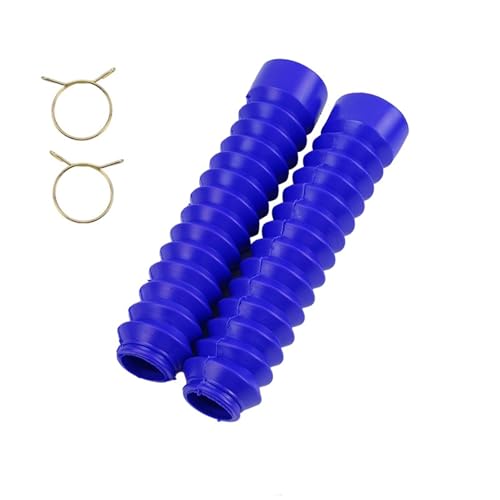 EJUOYO Motorrad Gabel Fit Für Dirt Pit Bike Off Motorrad Vorderrad Gabel Schock Staub Abdeckungen Gamaschen Stiefel Gummi Protector Boot Motorrad Gabelschutz(Blue) von EJUOYO