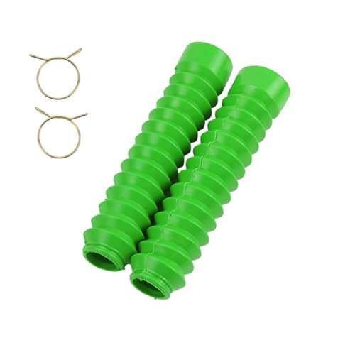 EJUOYO Motorrad Gabel Fit Für Dirt Pit Bike Off Motorrad Vorderrad Gabel Schock Staub Abdeckungen Gamaschen Stiefel Gummi Protector Boot Motorrad Gabelschutz(Green) von EJUOYO