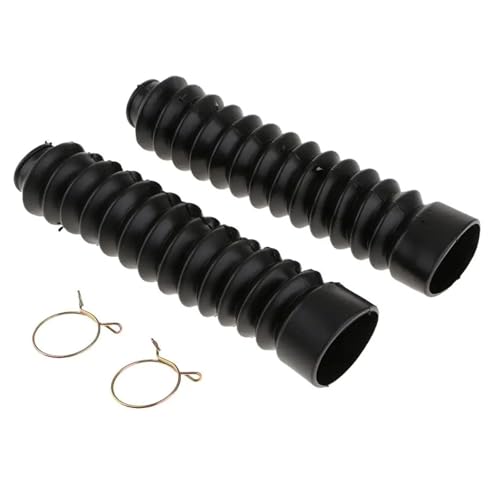 EJUOYO Motorrad Gabel Gummi-Überschuh für Vorderradgabel-Stoßdämpfer, Motorrad – 205 x 42 x 30 mm Motorrad Gabelschutz(Black) von EJUOYO