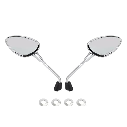 EJUOYO Motorrad Spiegel Set Motorrad-Seitenspiegel Links und rechts Rückspiegel Fit Für Vespa Sprint 50 125 150 2014-2022 Motorrad Seite Spiegel(Chrome) von EJUOYO