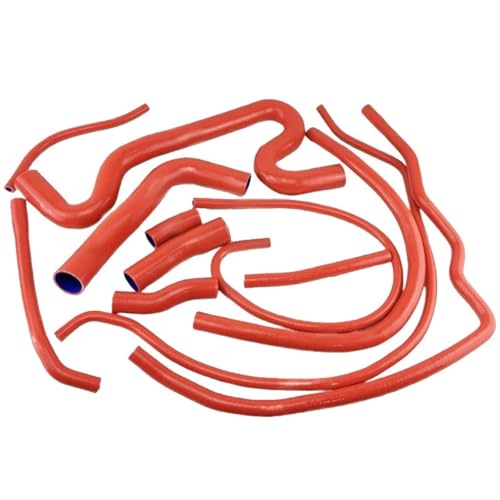 Turboschlauch Benzinschlauch Silikon-Kühlerschlauch passend für Alfa Romeo 75 1.7 Turbo 1986–1992 (12 Stück)(K8-84 red) von EJUOYO