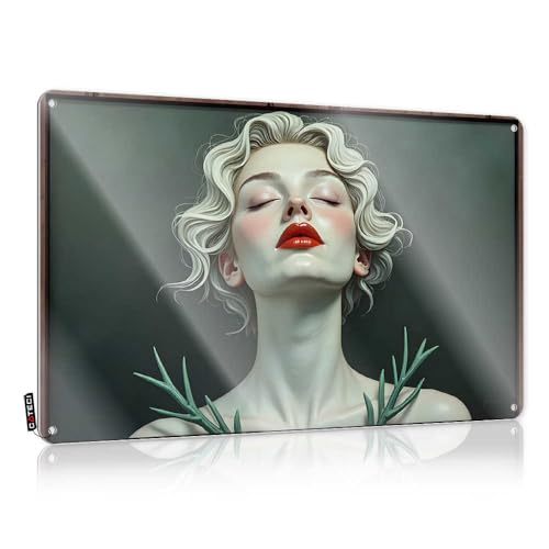 Dekorative Barschilder "Whispering Leaves: A Dreamy Portrait Of Serenity", lustiges sarkastisches Schild, Männerhöhlendekoration (20 x 30 cm) von EJXN