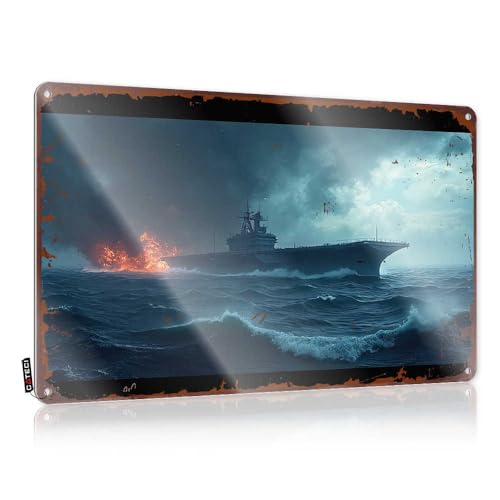 Türschild "Flames And Waves: A Ship In Stormy Seas", lustiges Warnschild, Barzubehör, Männerhöhle, 30 x 40 cm Türschild "Flames And Waves: A Ship In Stormy Seas", lustiges Warnschild, Barzubehör, Männerhöhle, 30 x 40 cm von EJXN