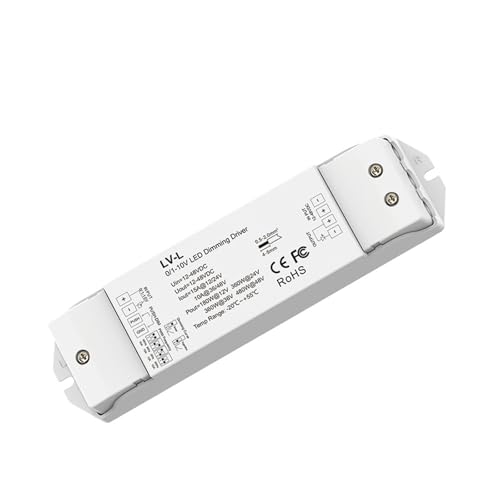 0/1-10V 1CH 12A Dimmbarer Led-Treiber DC 12V 24V 36V LED-Dimmer Led-Dimmcontroller 2835 0/1-10V 1CH 12A Dimmbarer Led-Treiber DC 12V 24V 36V LED-Dimmer Led-Dimmcontroller 2835 von EJZEIXKUV