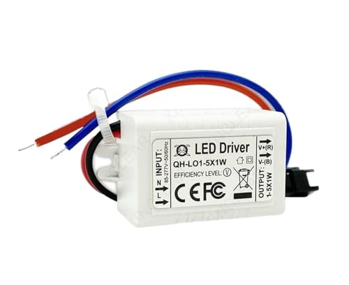 1W 2W 3W 4W 5W LED Driver DC 2-19V 2-17V 2-10V 2-7V 250mA 300mA 420mA 900mA Lighting Transformers For 1 2 3 4 5 W Power Supply(Aluminum Case,DC 2-17V 300mA) von EJZEIXKUV