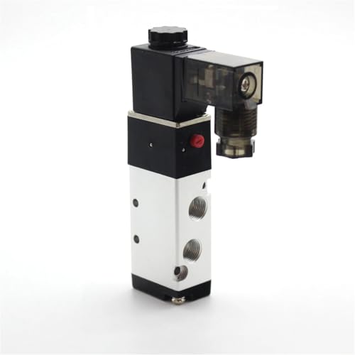 4V110-06 5 Way 2 Position 1/8" Pneumatic Solenoid Valve DC 24V DC12V AC24V AC110V AC220V with 4mm 6mm 8mm Fitting(With-4mm-Fitting,DC12V) von EJZEIXKUV