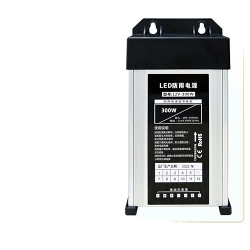 AC/DC 12V 60W 120W 200W 300W 400W Outdoor Rainproof Switching Power Supply Lighting Gluing LED Drive Outdoor Transformer(TSFY1-12300) von EJZEIXKUV